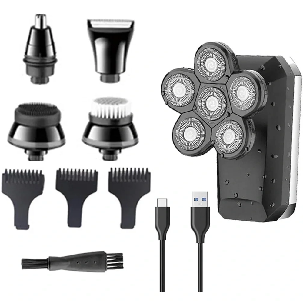 Multifunctional Men’s 5-in-1 Electric Head Shaver‎ Kit for Bald Men